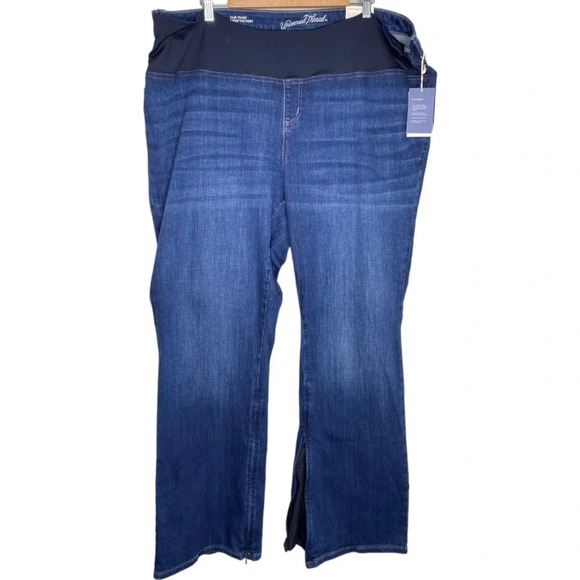 ✨NWT Universal Thread Dark Wash Elastic Adaptive Bootcut Flare Jeans Size 24W - Picture 2 of 12